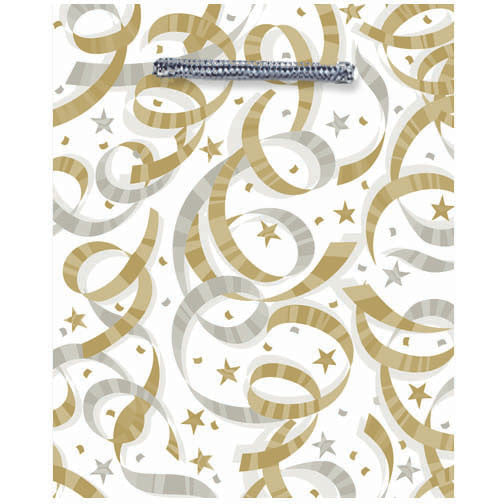 Gold/Silver Streamers Small Gift Bag