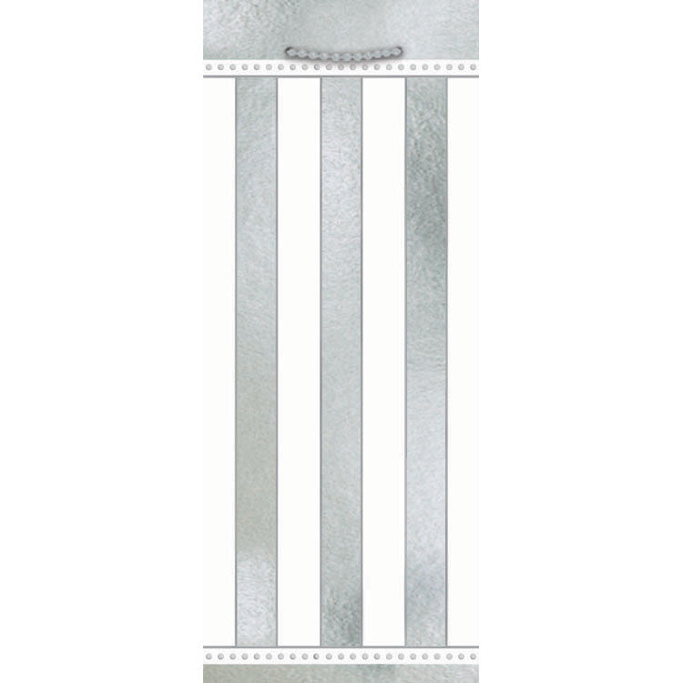 Silver Stripe Bottle Gift Bag