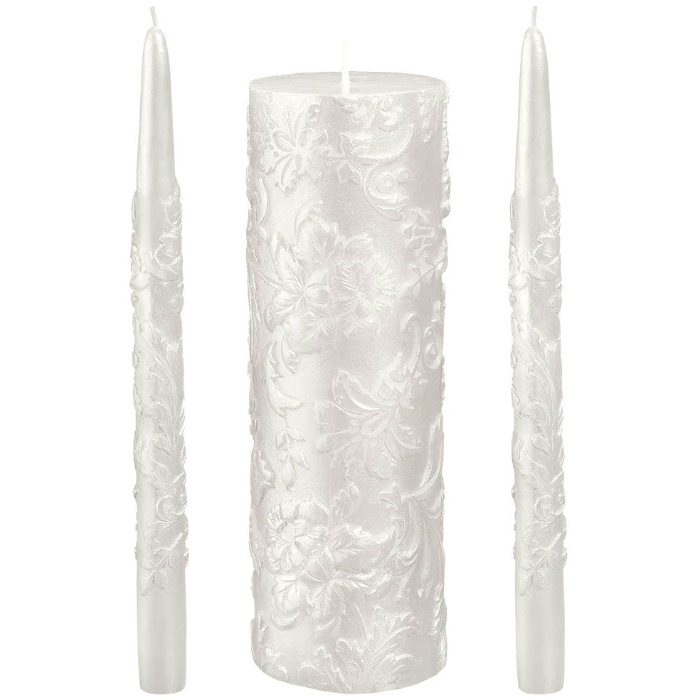 Unity Candle Set Pearl White