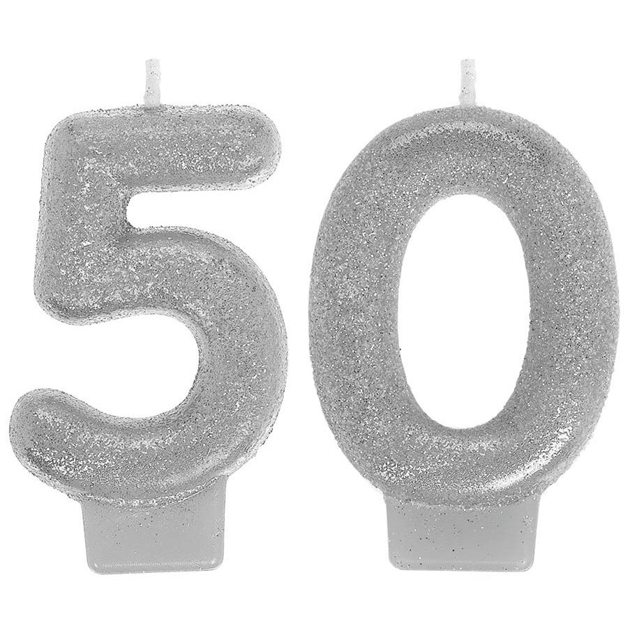 Sparkling Celebration 50 Numeral Candle