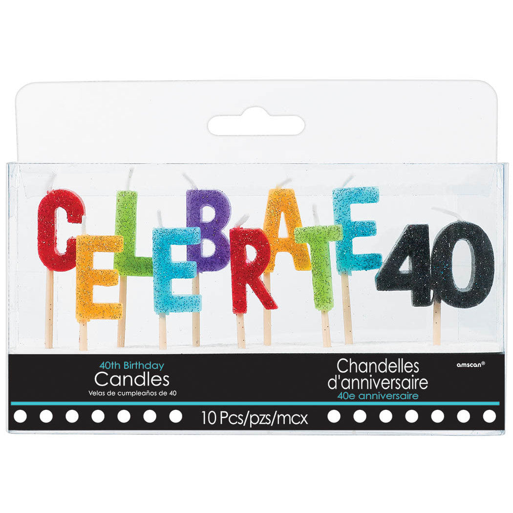 Celebrate 40 Pick Candles