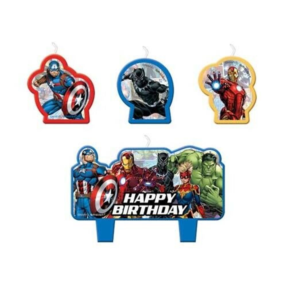 Marvel Powers Unite Birthday Candles (4ct)