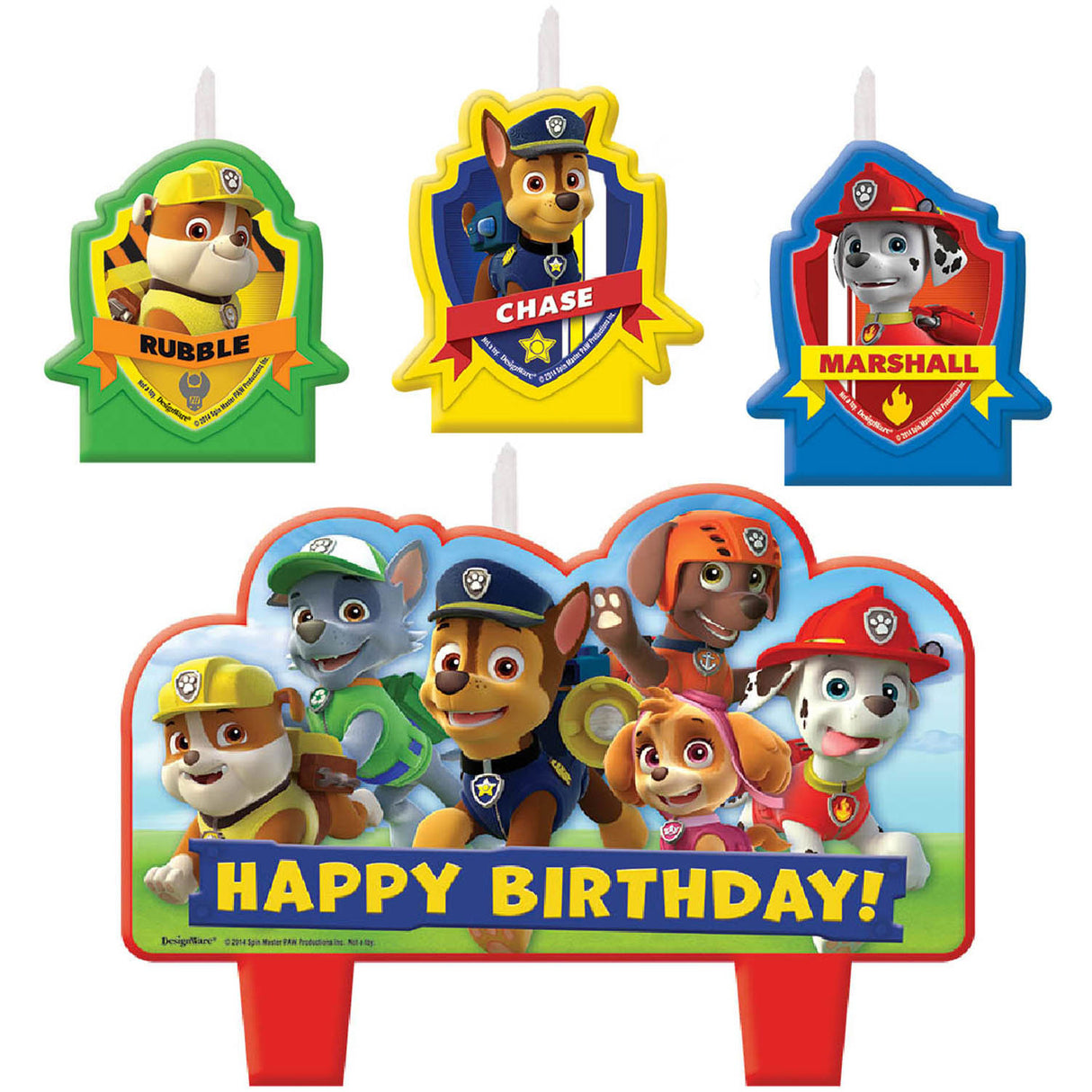 Paw Patrol Birthday Candle Set