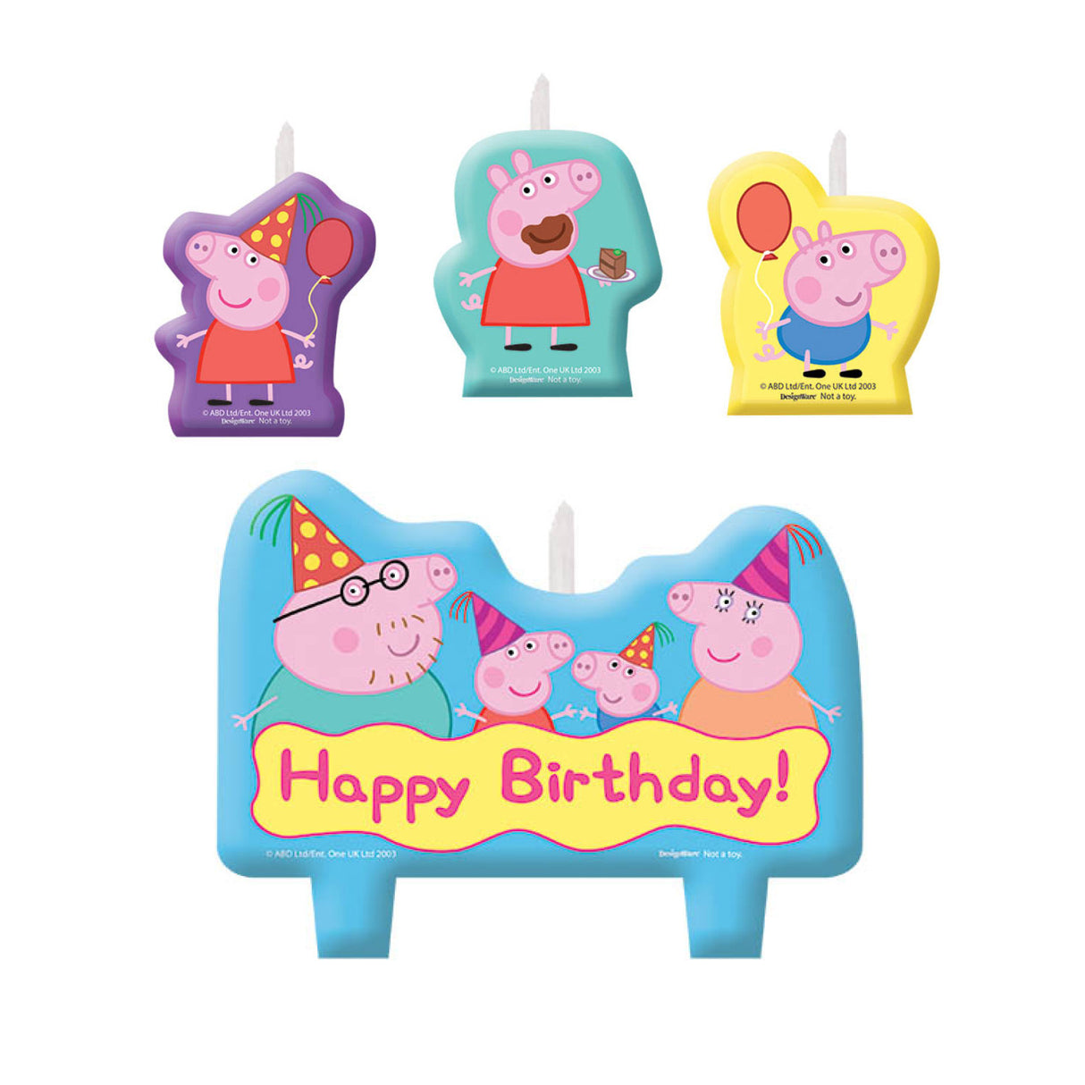 Peppa Pig Birthday Candle Set (4ct)