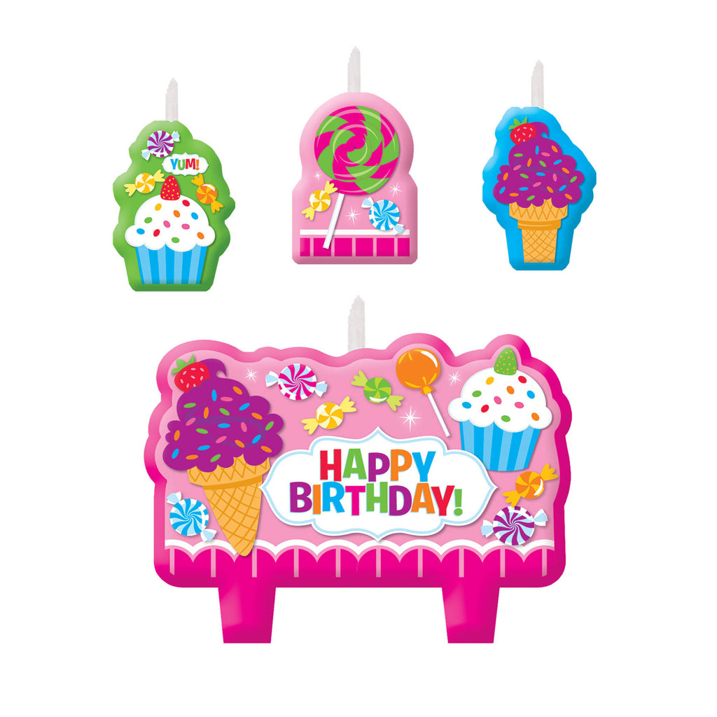 Sweet Shop Birthday Candle Set (4pc)