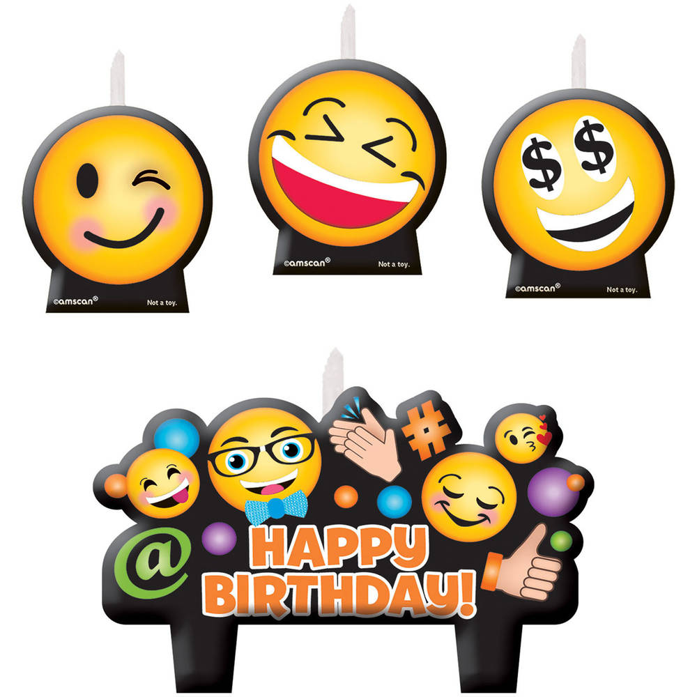 Amscan LOL Emojis Candle Sets (4 ct)