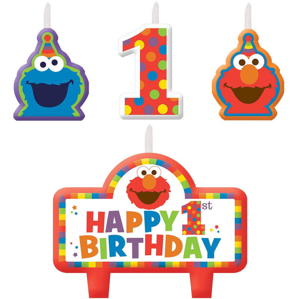 Amscan Elmo Turns One Candle Sets (4 ct)