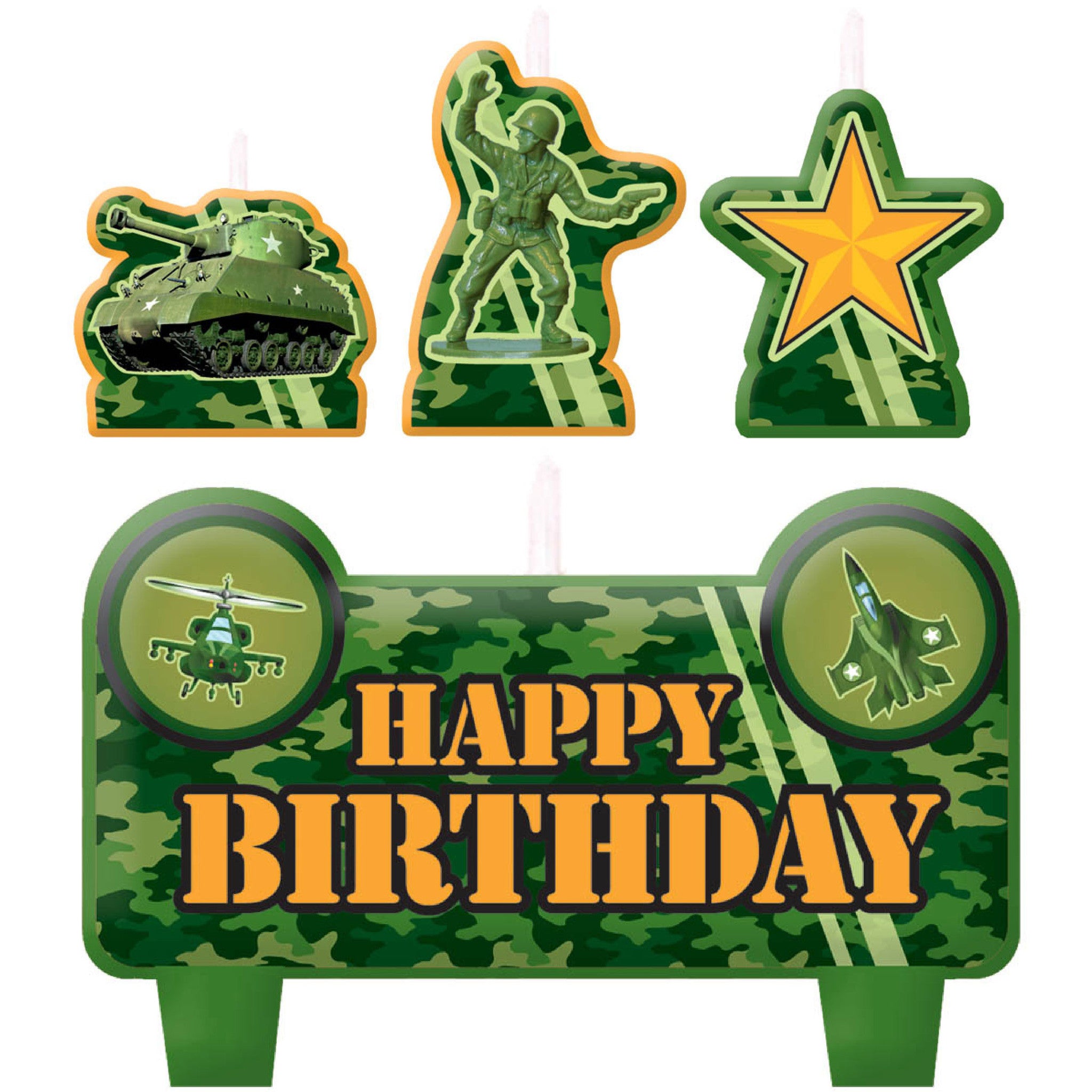 Camouflage Molded Candles