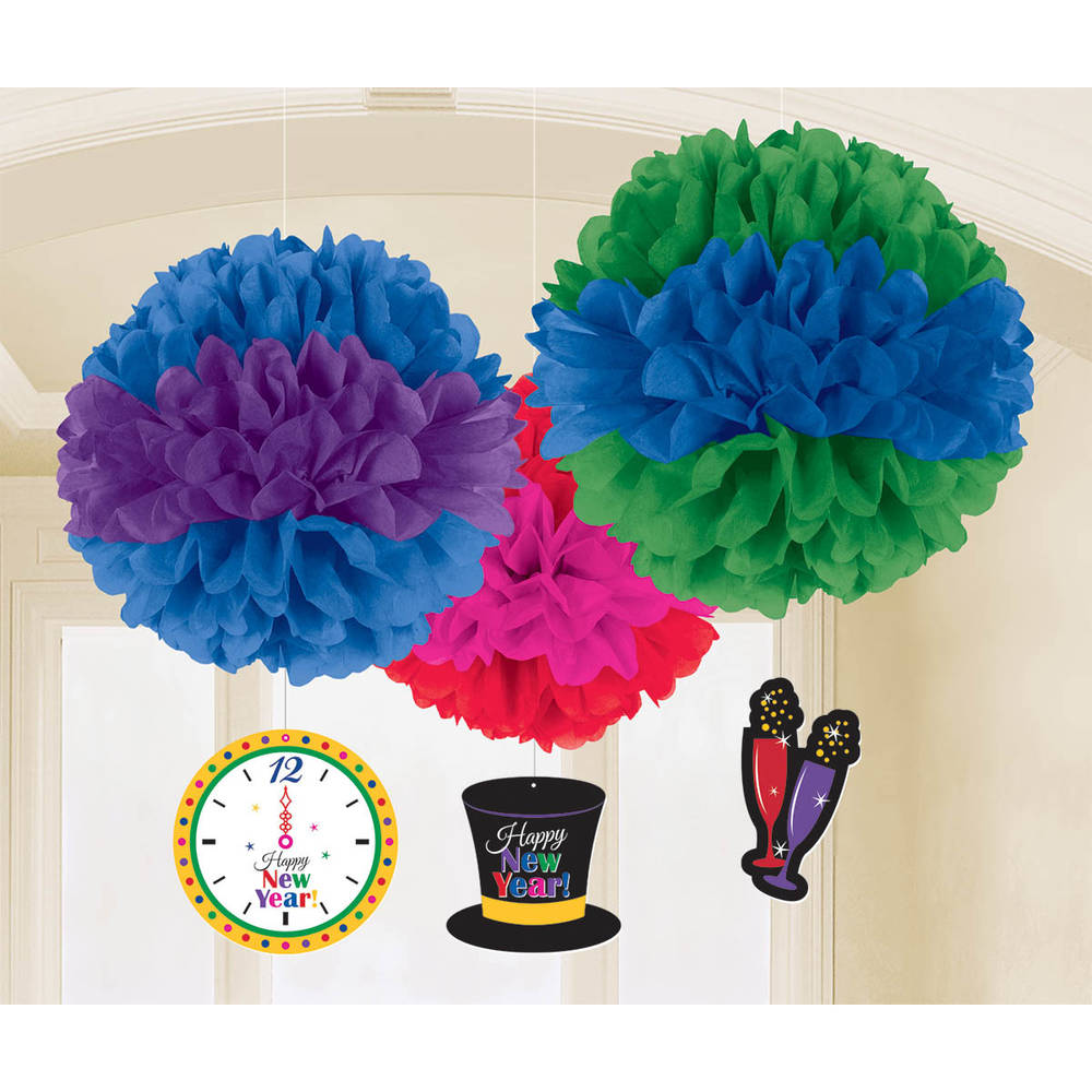 Fluffy New Year Hanging Decor