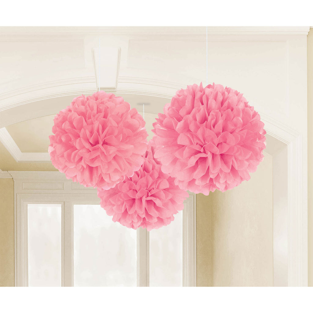 New Pink Fluffy Tissue Balls (3ct)