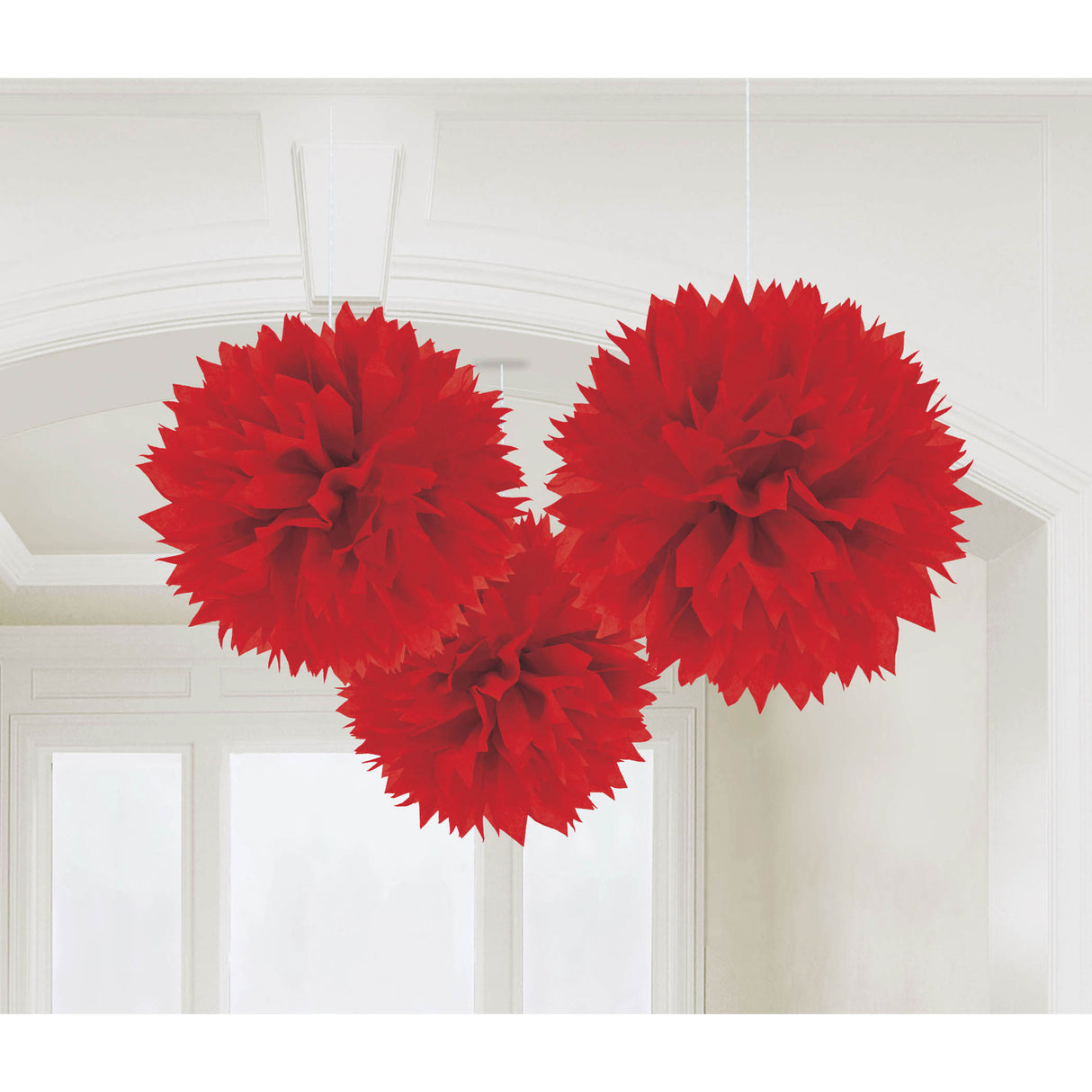 Apple Red Fluffy Tissue Balls (3ct)