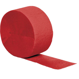 81' Apple Red Crepe Paper Streamer