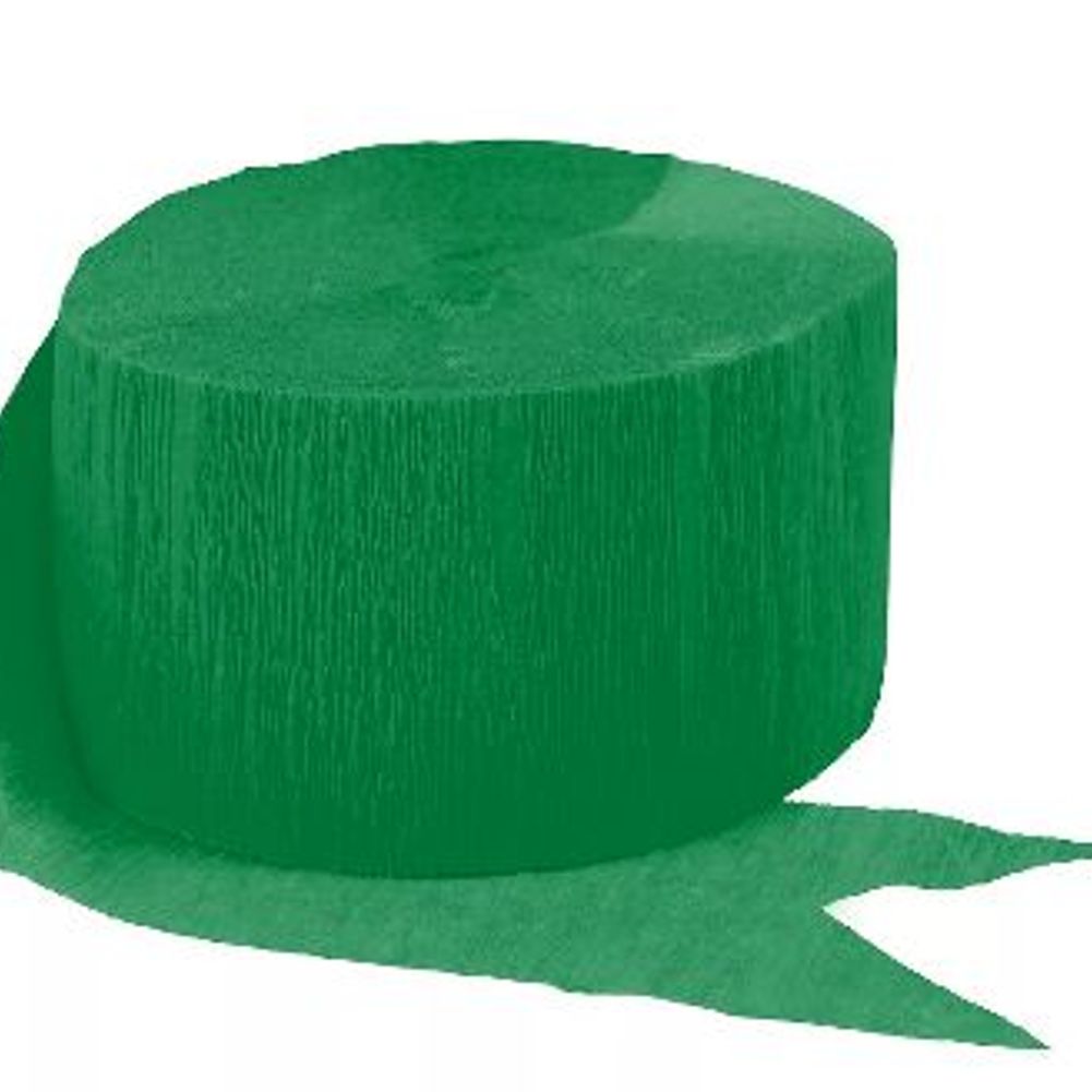 Festive Green Crepe Streamer