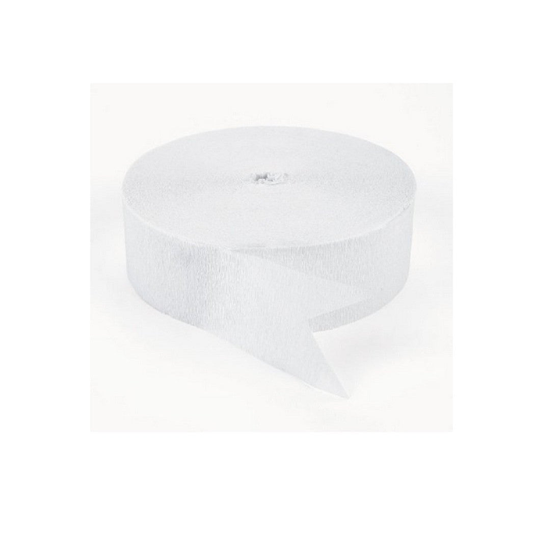 White Jumbo Crepe Streamer