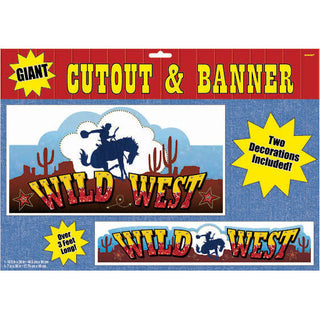 Western Giant Cutout & Banner Set (2 ct)