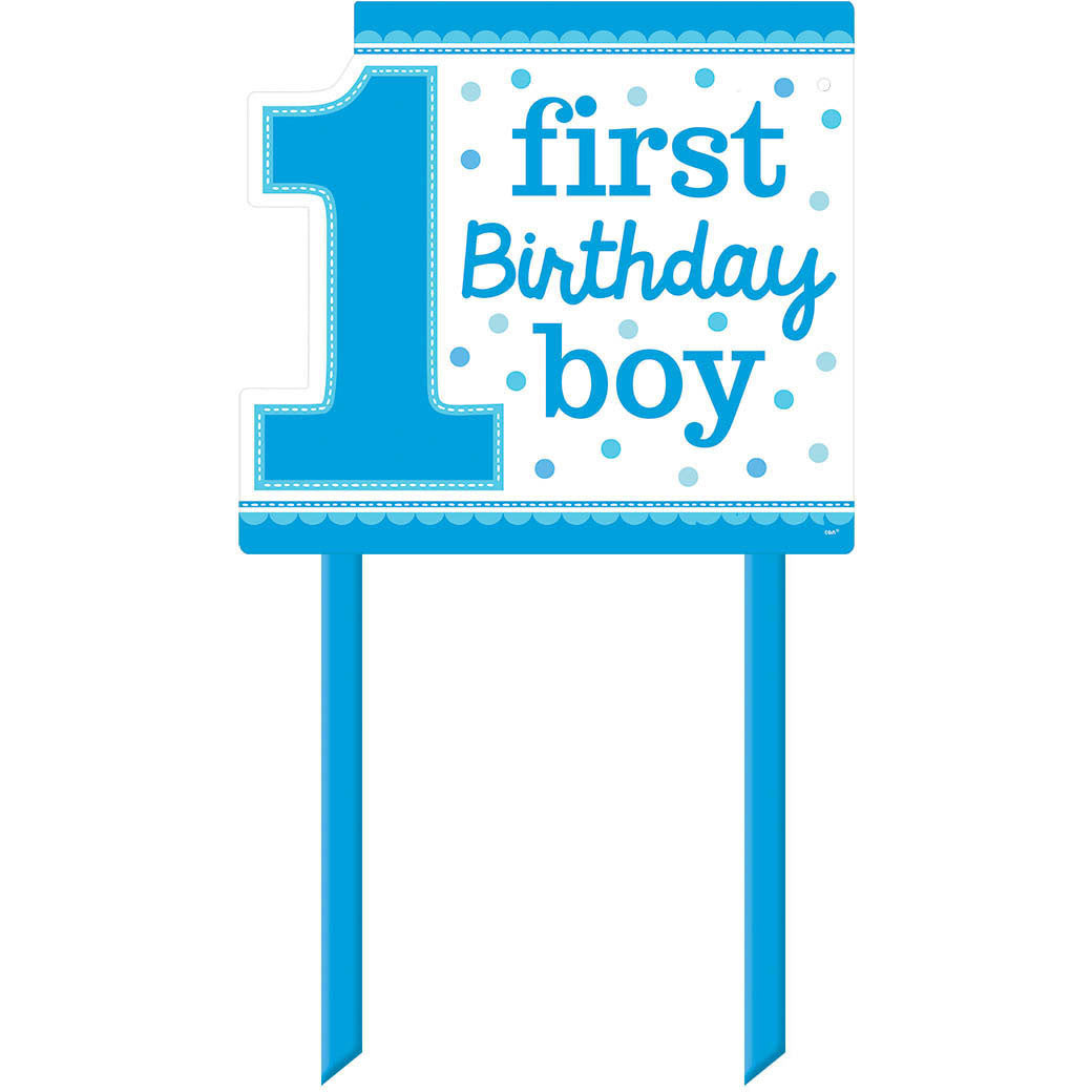 1st Birthday Boy Yard Sign