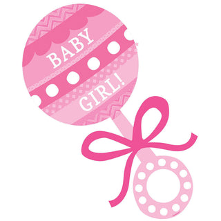 Baby Girl Rattle Cutout