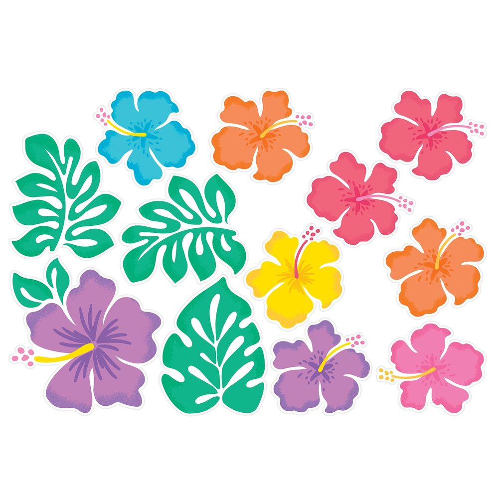 Summer Hibiscus Cutouts Value Pack, 12ct