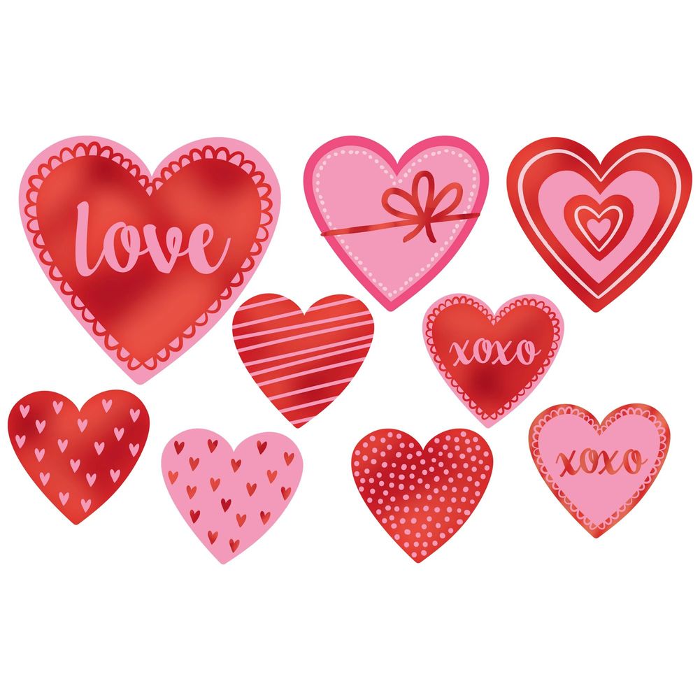 Valentine Heart Cutouts (9ct)