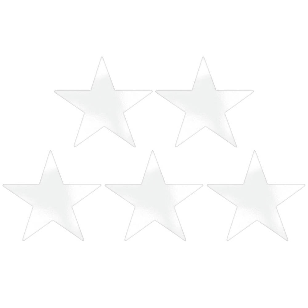 White 9" Star Cutouts (5 ct)