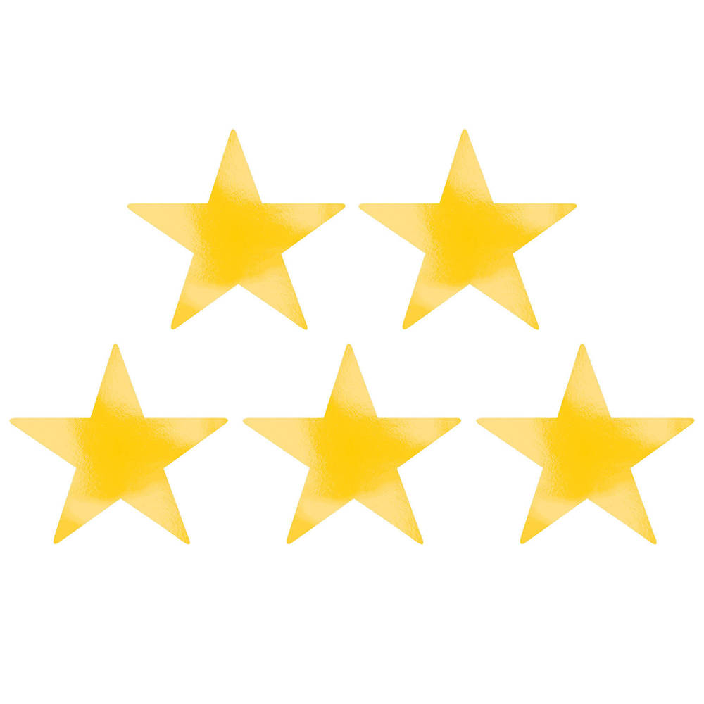 Yellow Sunshine 9" Star Cutouts (5 ct)