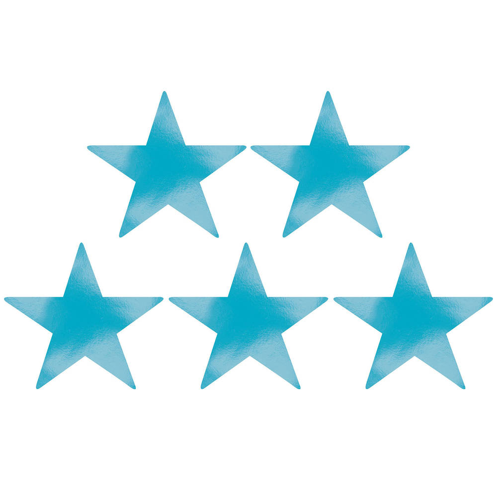 Caribbean Blue 9" Star Cutouts (5 ct)