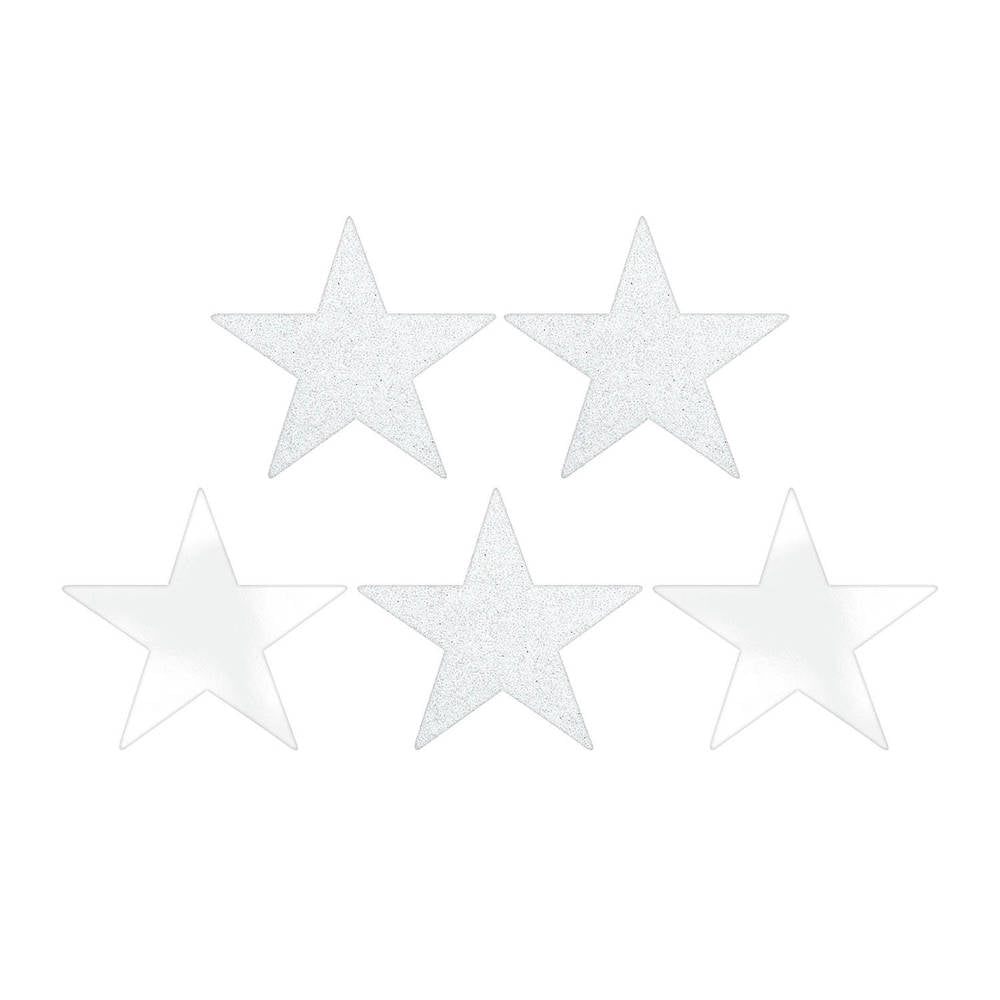 White 5" Star Cutouts (5 ct)