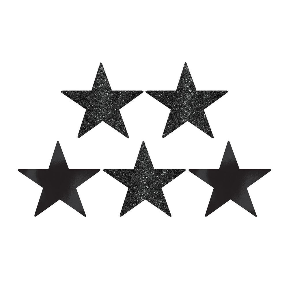 Black 5" Star Cutouts (5 ct)