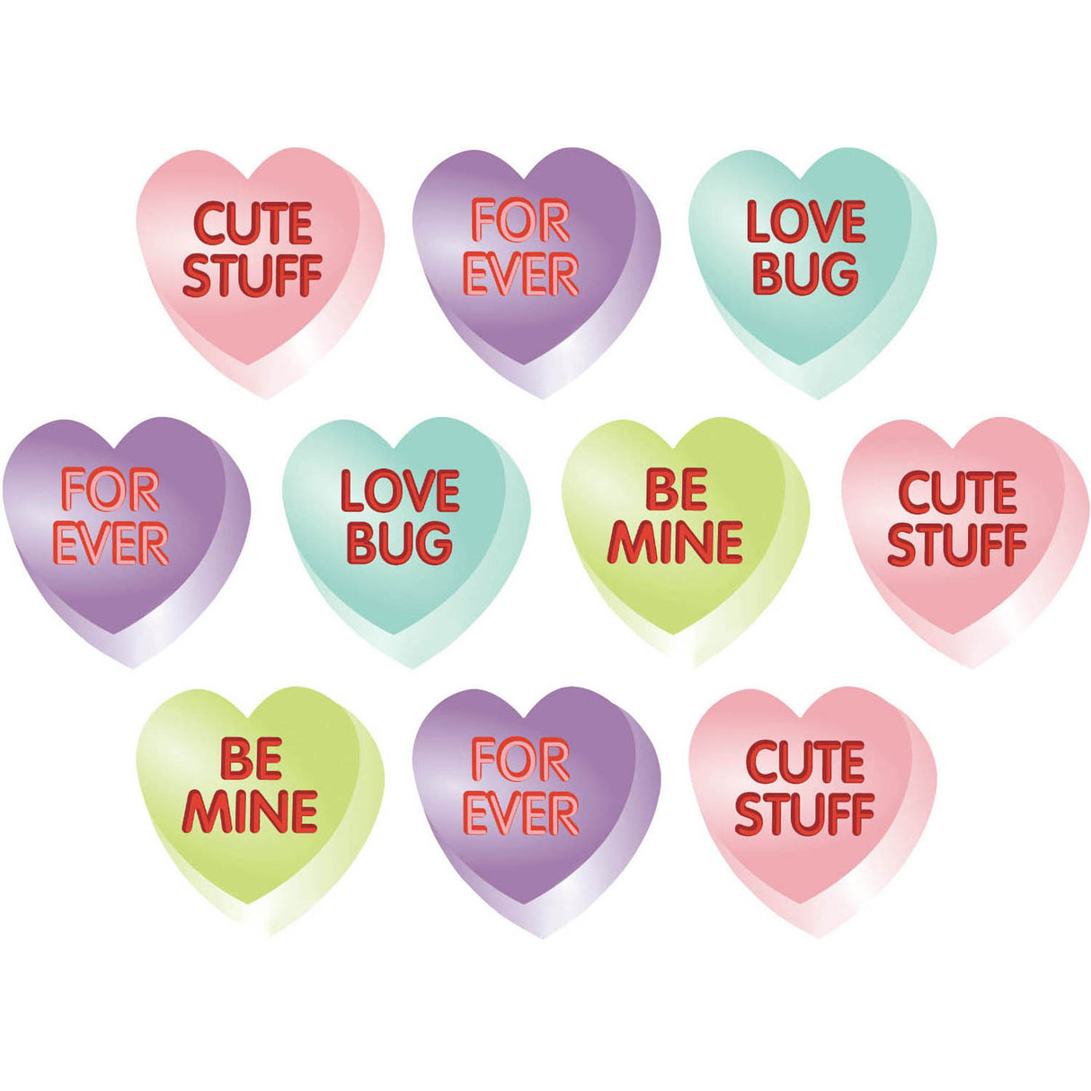 Conversation Hearts Cutouts