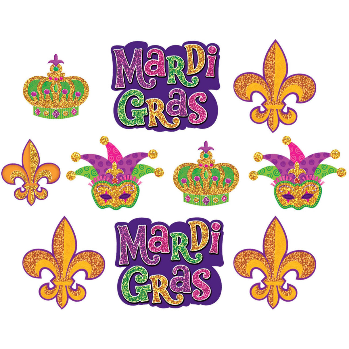 Mardi Gras Mini Pack Cutouts