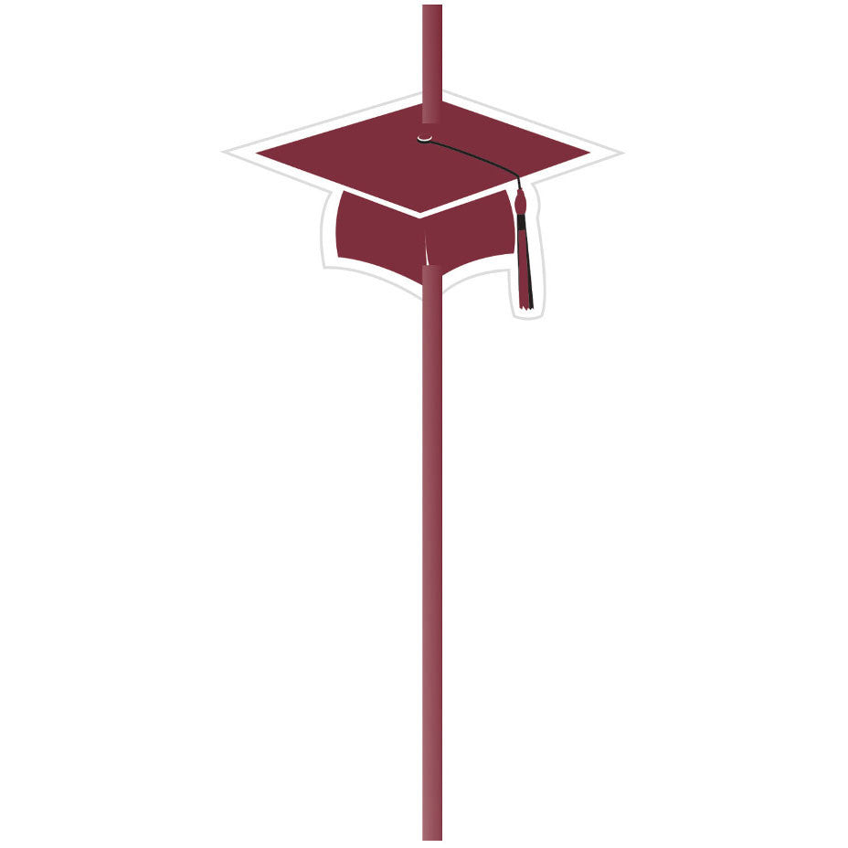 Straws w/ Attachments, Grad, Burgundy