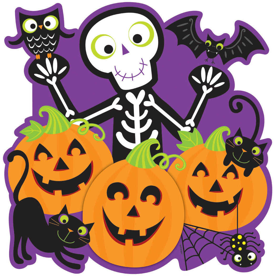 Skeleton Pumpkin Patch Cutout