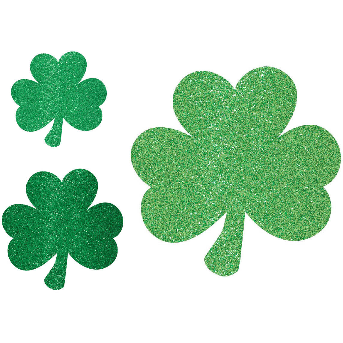 Glittered Shamrock Cutouts (10 ct)