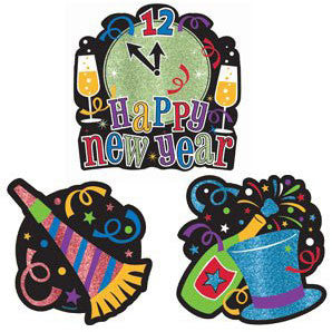 New Years Glitter Cutouts