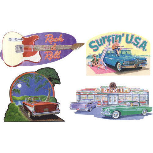 Rock & Roll Cutouts - 16" (4 ct)