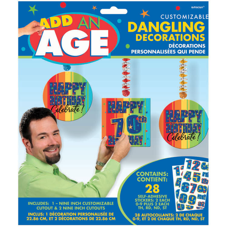 A Year To Celebrate - Happy Birthday Customizable Dangling Cutouts