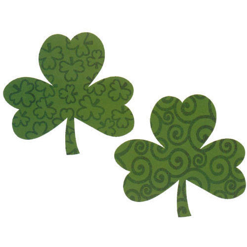Shamrock w/Glitter Cutout Assortment (6 ct)