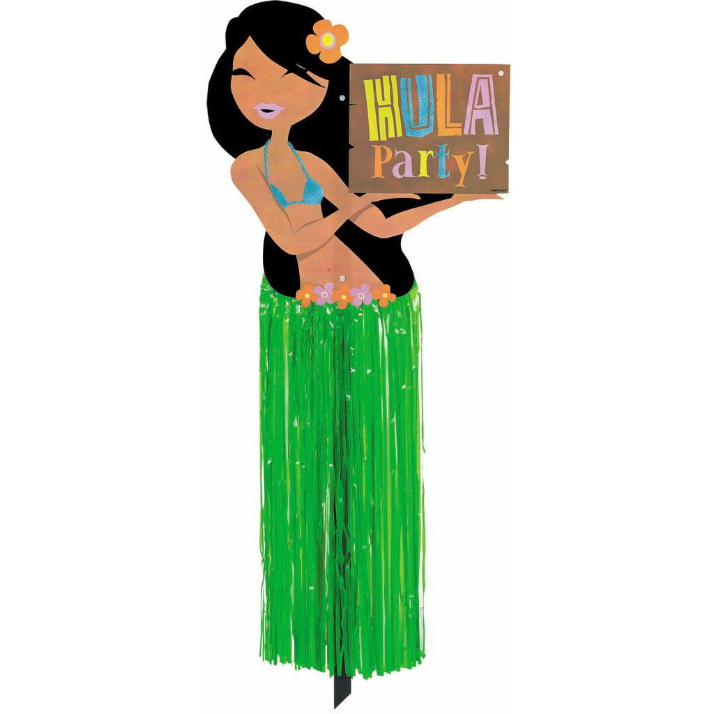 Hula Girl w/Skirt Luau Lawn Sign