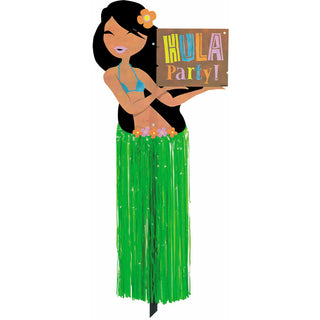 Hula Girl w/Skirt Luau Lawn Sign