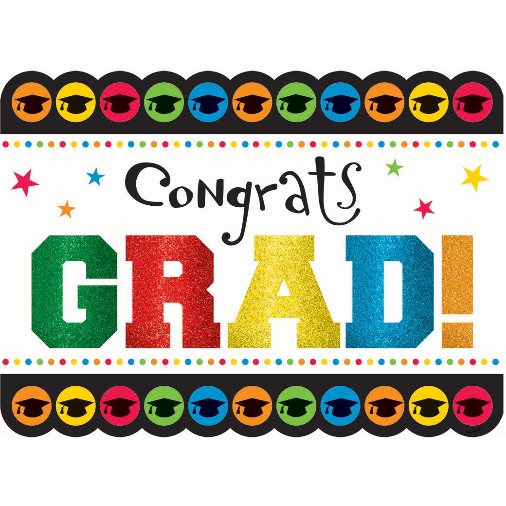 Glitter Grad Large Cutout