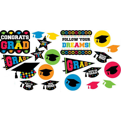 Graduation Multi-Color Cutouts Value Pack