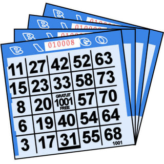1 ON Blue Tint Paper Bingo Cards (500 ct)