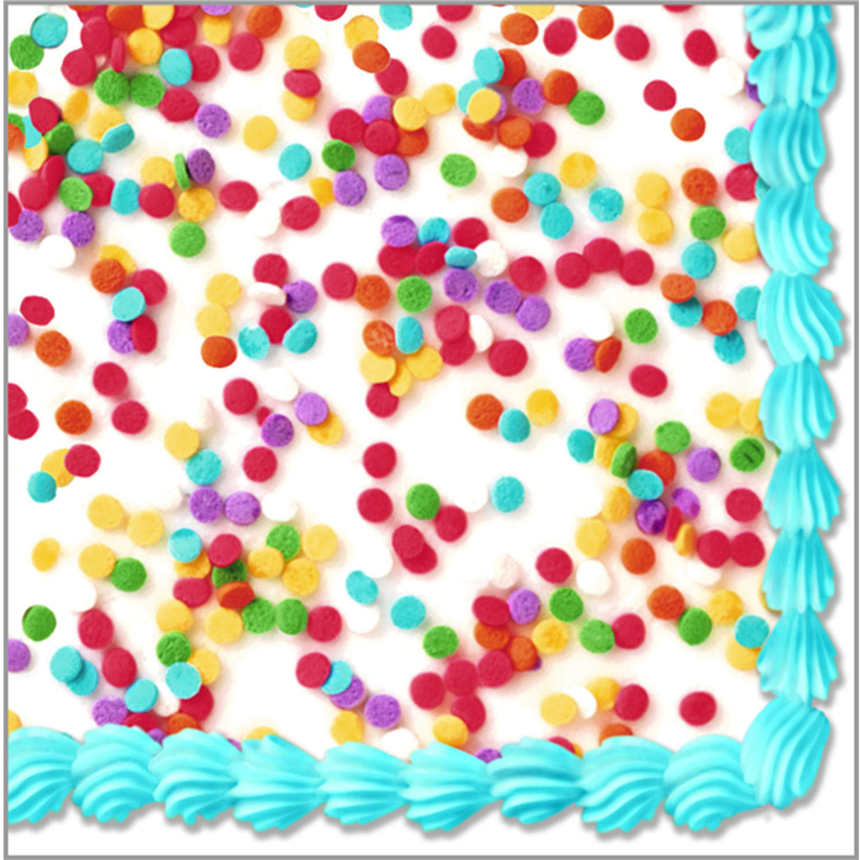 Frosted Cake Beverage Napkin