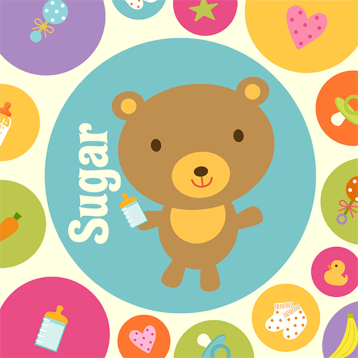 Baby Animal Dots Beverage Napkin