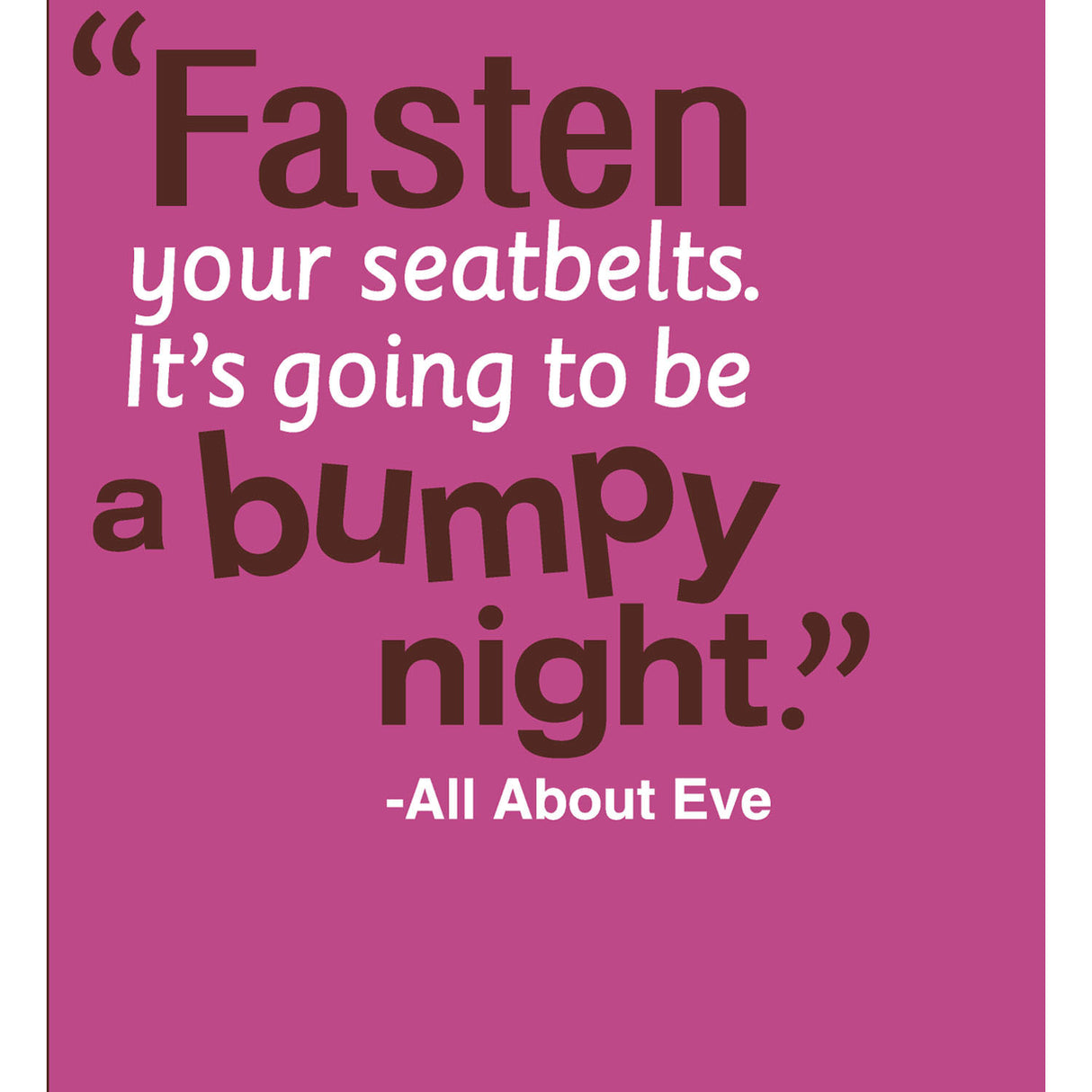 Cocktail Napkins Bumpy Night
