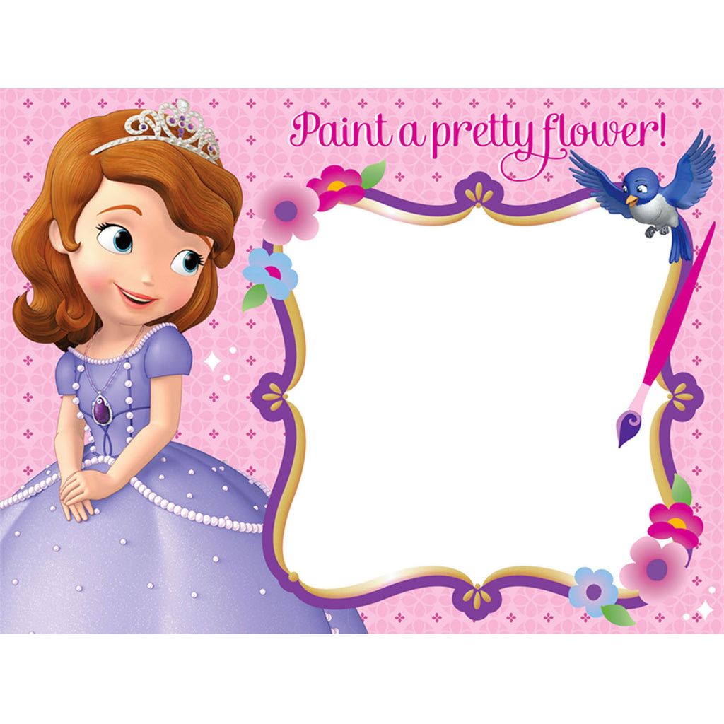 Sofia the First Watercolor Paint Board Party Favors 4 Count