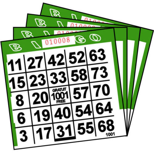 1 ON Green Paper Bingo Cards (500 ct)