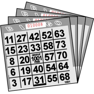 1 ON Gray Tint Paper Bingo Cards (500 ct)