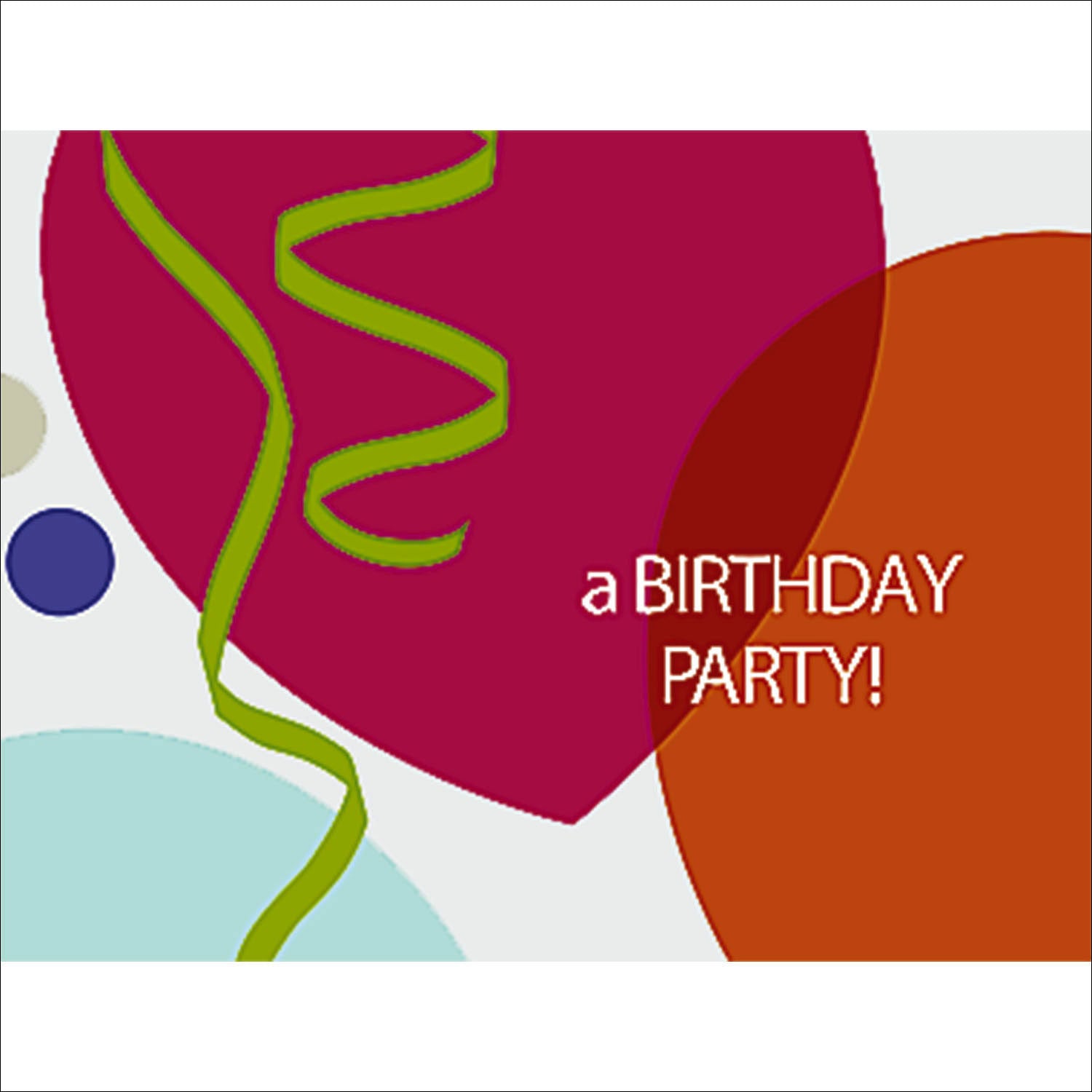 Celebration Balloons Invitations