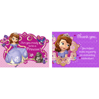 Sofia the First Invites and Thank You Notes (8 each)
